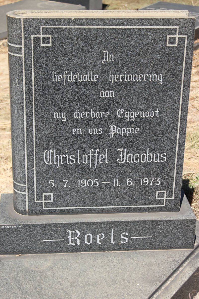 ROETS Christoffel Jacobus 1905-1973
