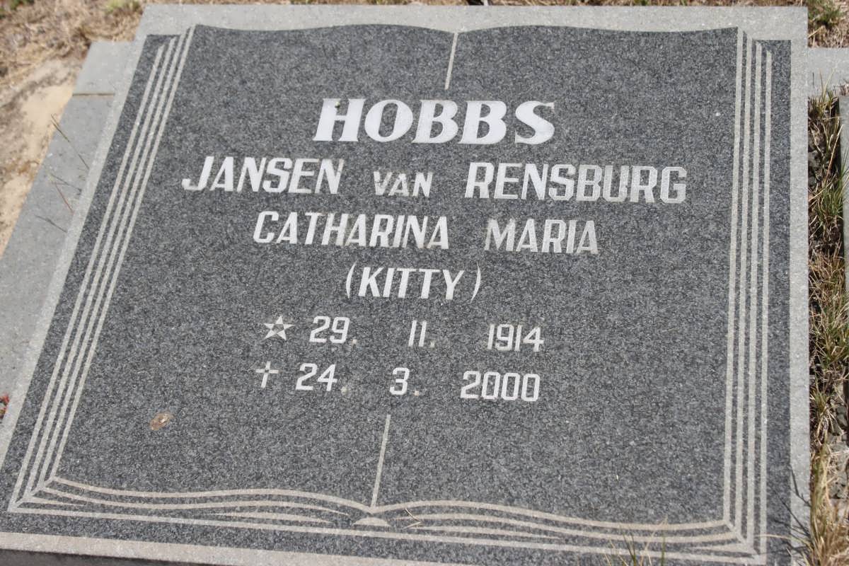 RENSBURG Catharina Maria, Jansen van geb HOBBS 1914-2000