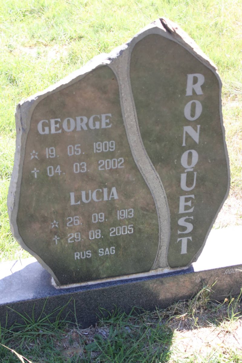 RONQUEST George 1909-2002 &amp; Lucia 1913-2005