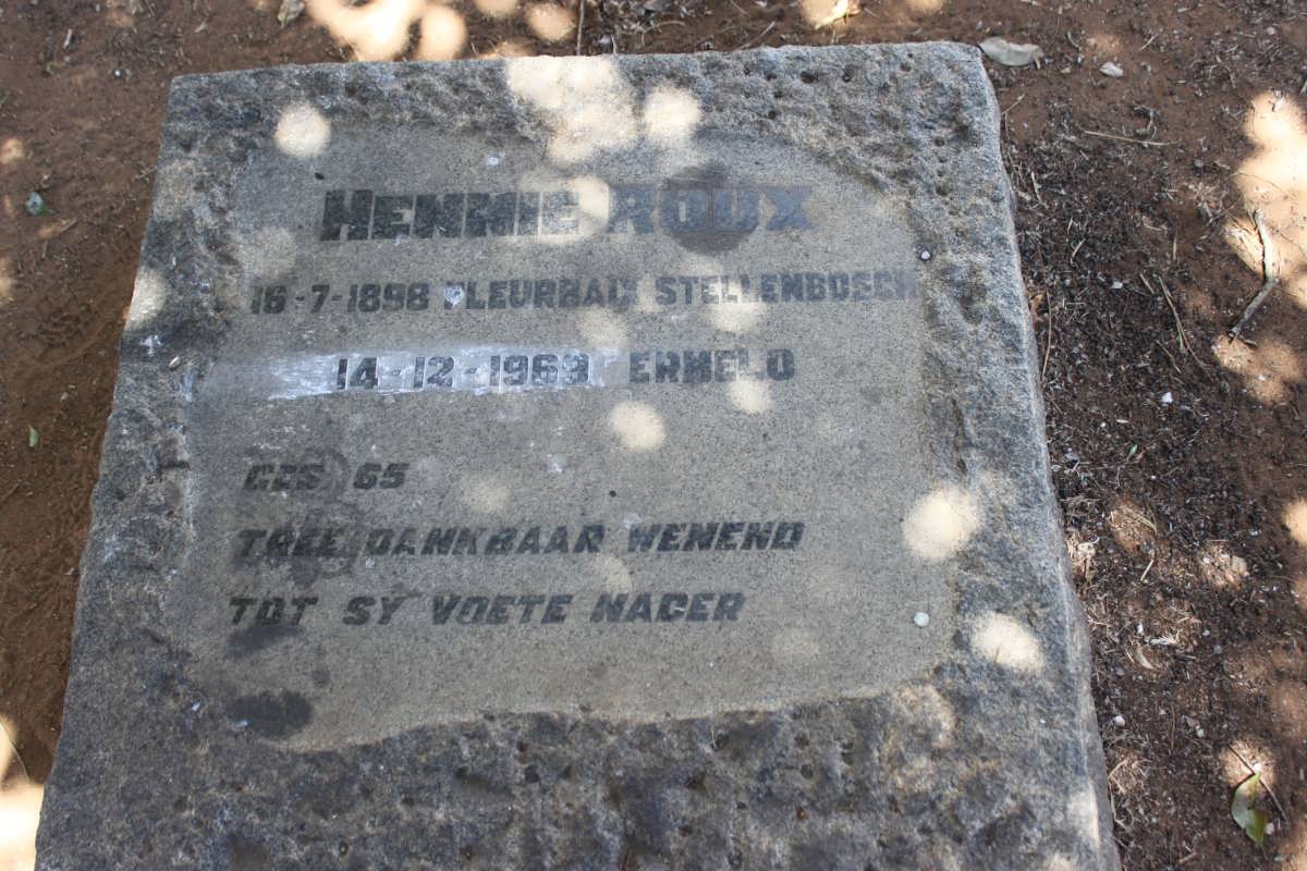ROUX Hennie 1898-1963