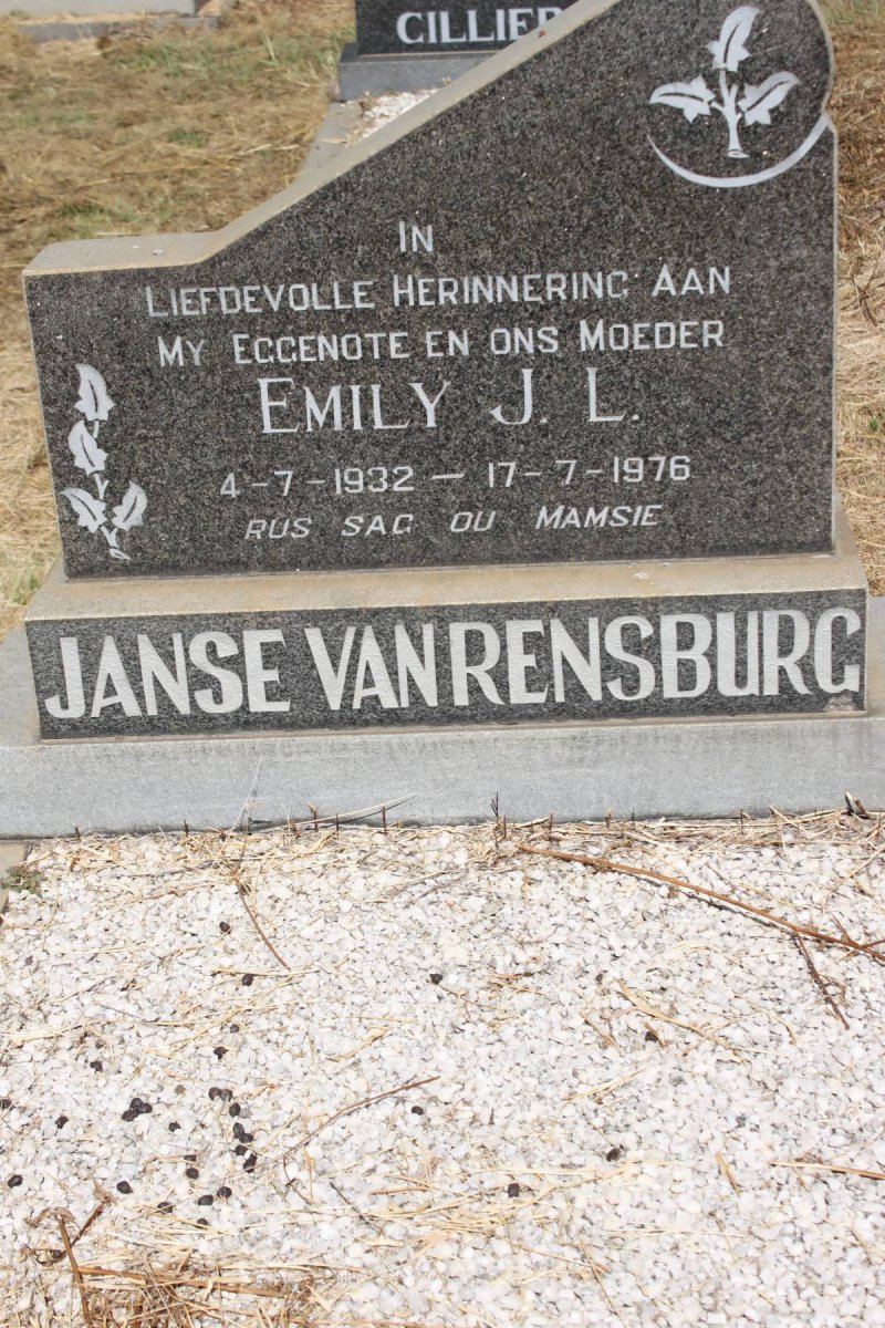 RENSBURG Emily J.L., Janse van 1932-1976
