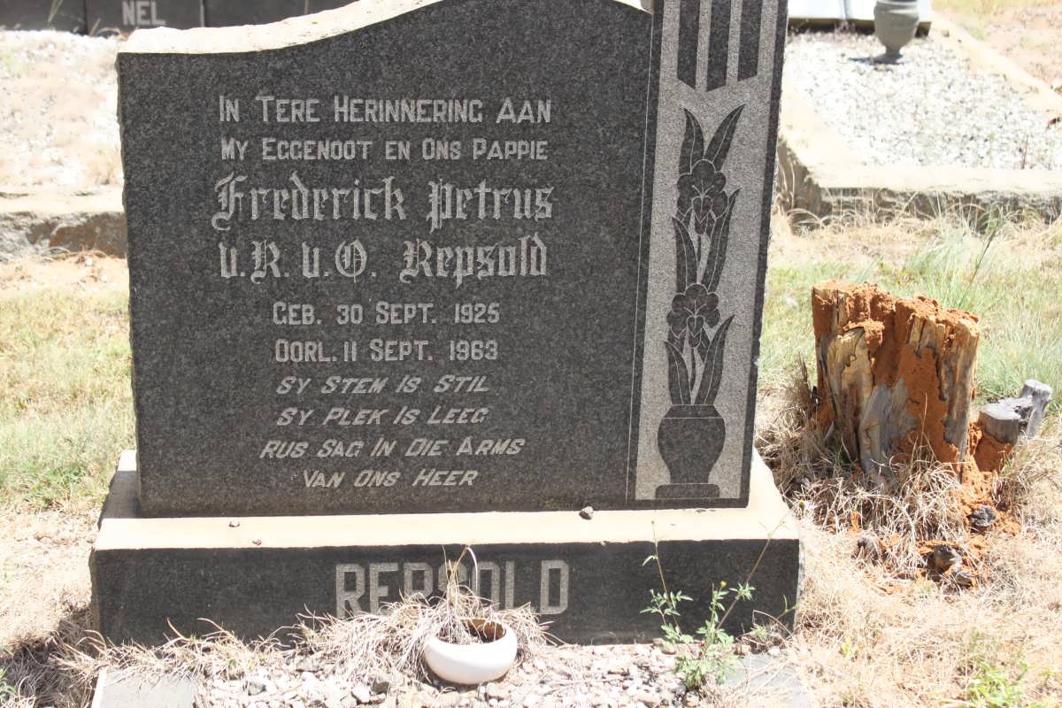 REPSOLD Frederick Petrus v.R.v.O. 1925-1963