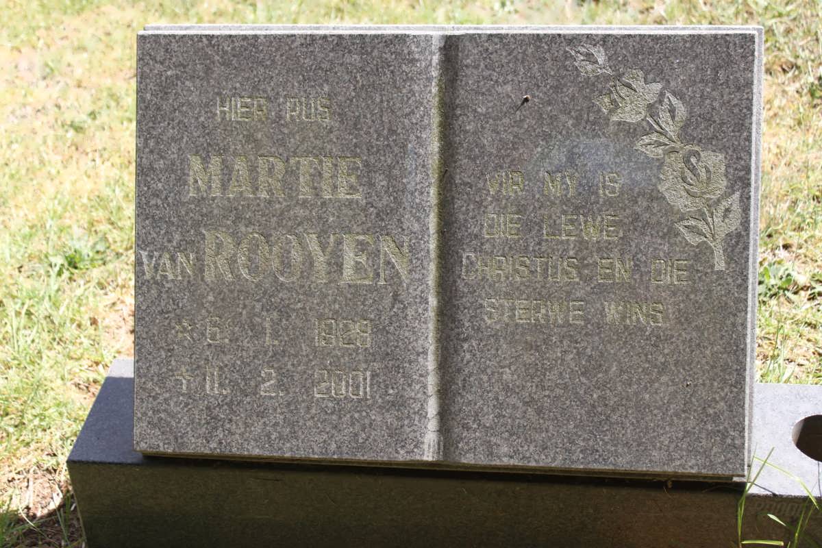 ROOYEN Martie, van 1928-2001