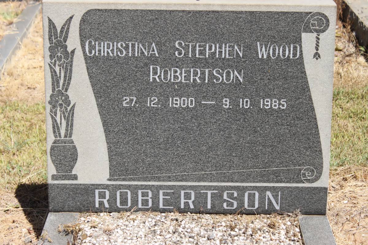 ROBERTSON Christina Stephen Wood 1900-1985