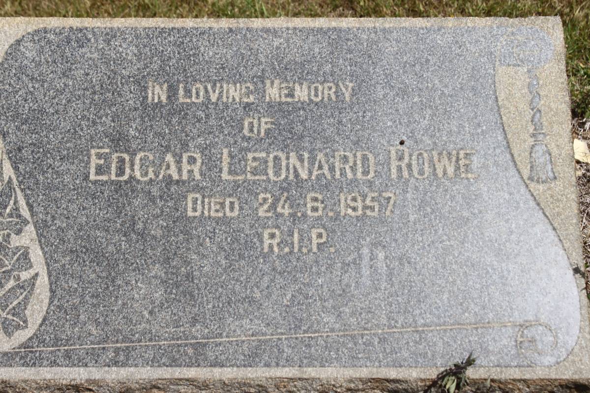 ROWE Edgar Leonard -1957