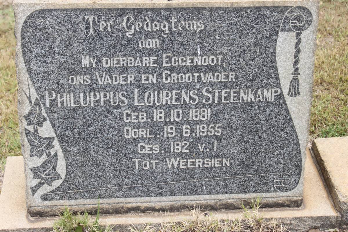 STEENKAMP Philippus Lourens 1891-1955