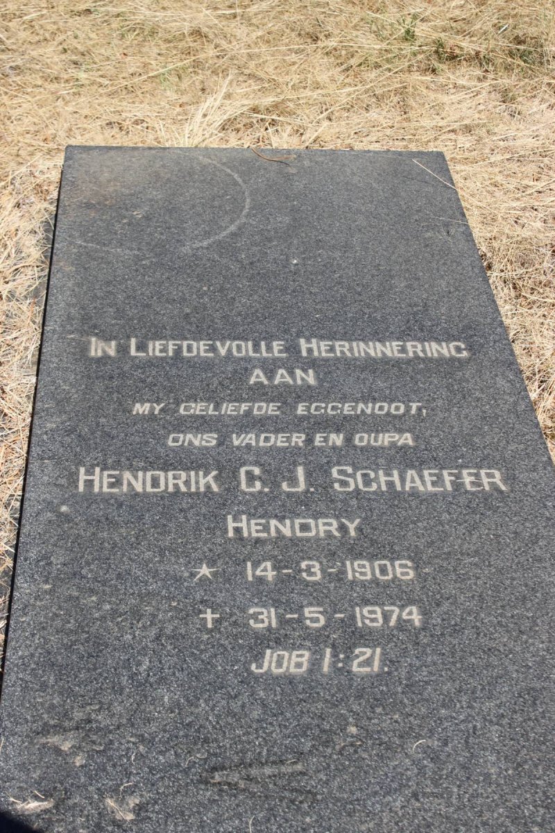SCHAEFER Hendrik C.J. 1906-1974