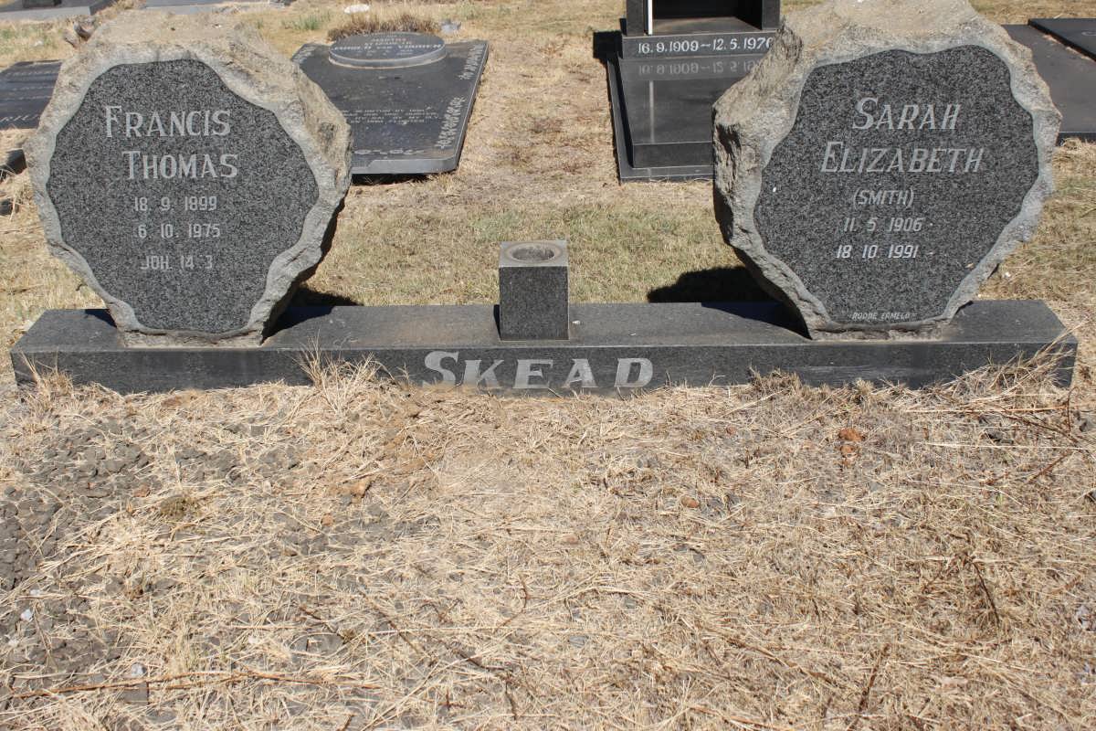 SKEAD Francis Thomas 1899-1975 &amp; Sarah Elizabeth SMITH 1906-1991