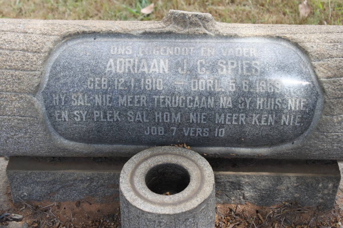 SPIES Adriaan J.G. 1910-1969