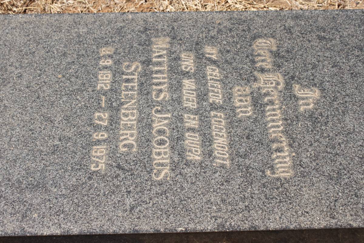 STEENBERG Matthys Jacobus 1912-1975