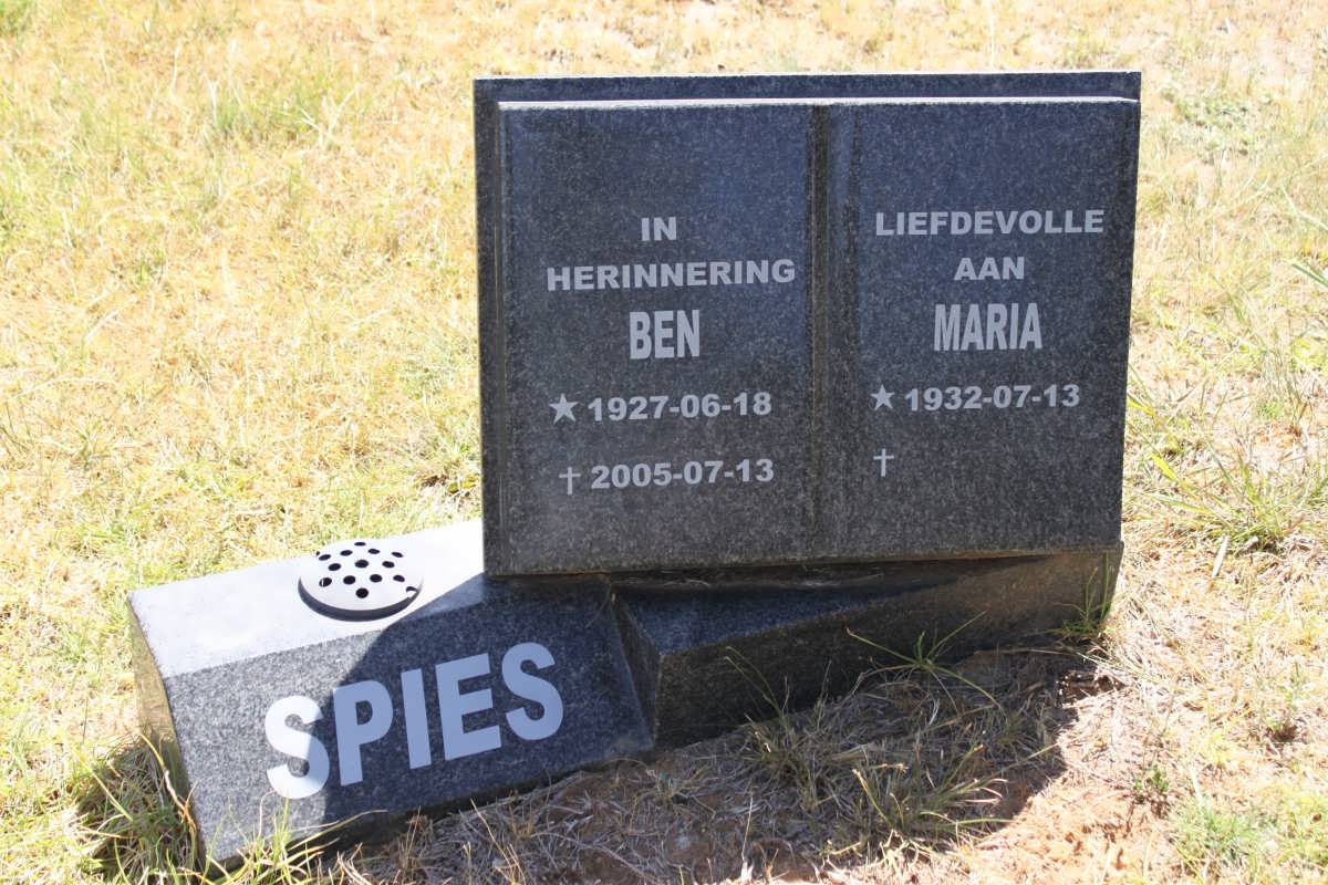 SPIES Ben 1927-2005 &amp; Maria 1932-
