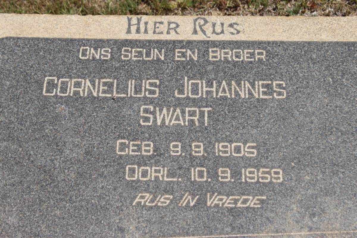 SWART Cornelius Johannes 1905-1959