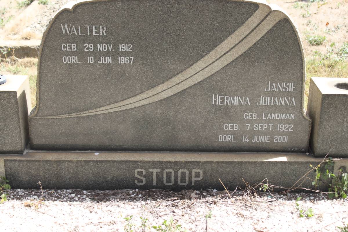 STOOP Walter 1912-1967 &amp; Jansie Hermina Johanna LANDMAN 1922-2001