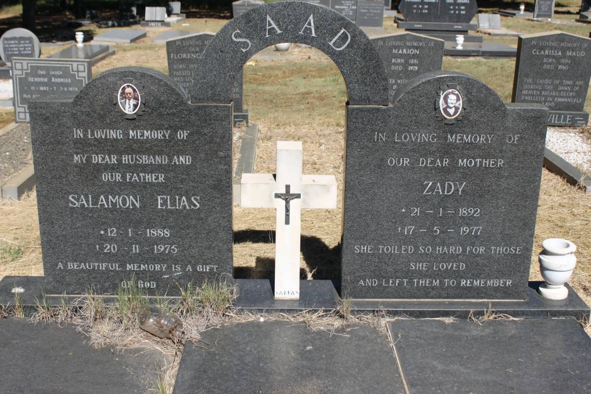 SAAD Salamon Elias 1888-1975 &amp; Zady 1892-1977