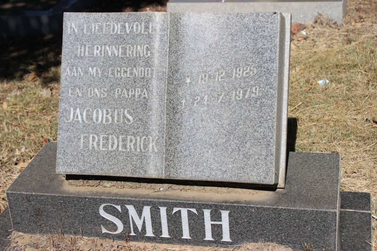 SMITH Jacobus Frederick 1925-1979