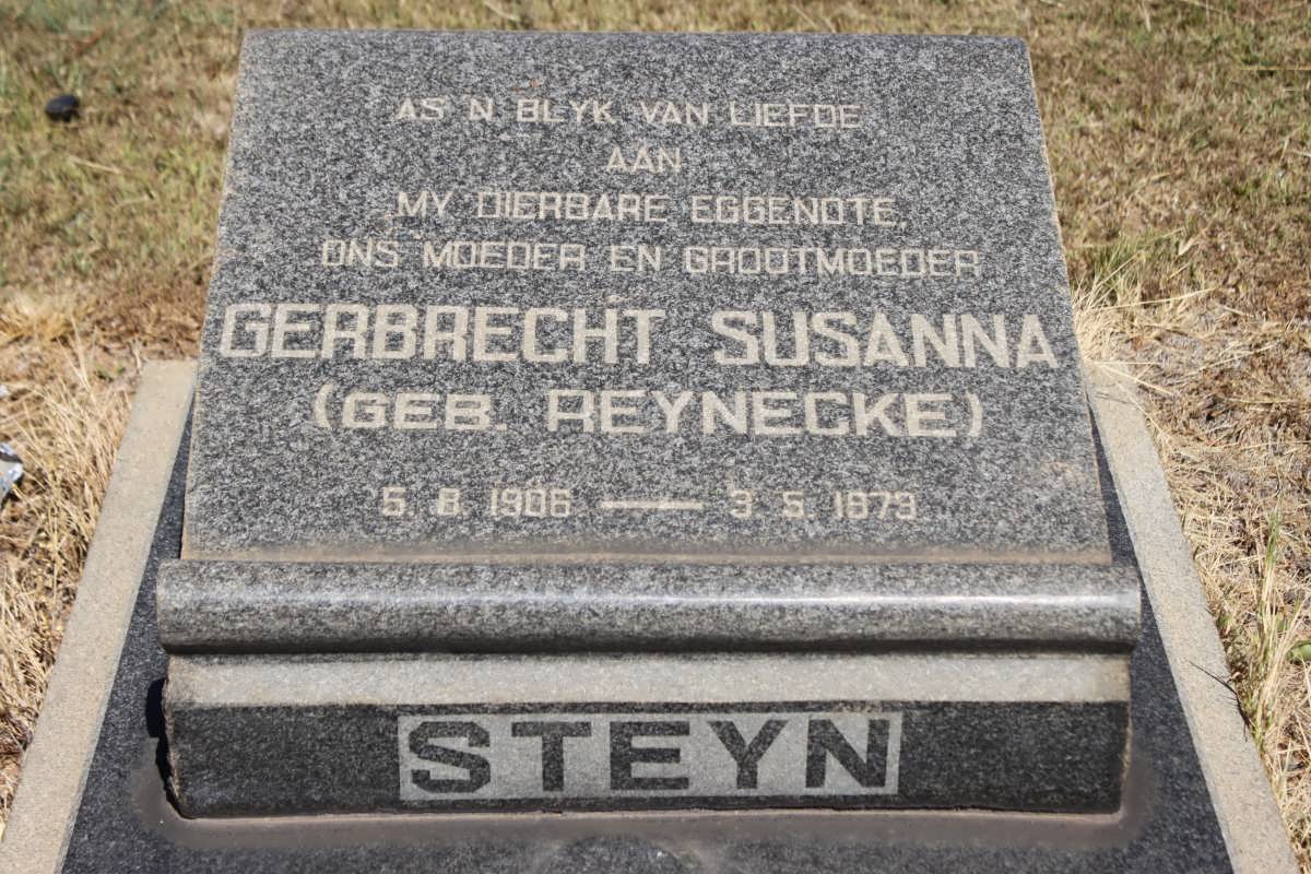 STEYN Gerbrecht Susanna nee REYNECKE 1906-1979