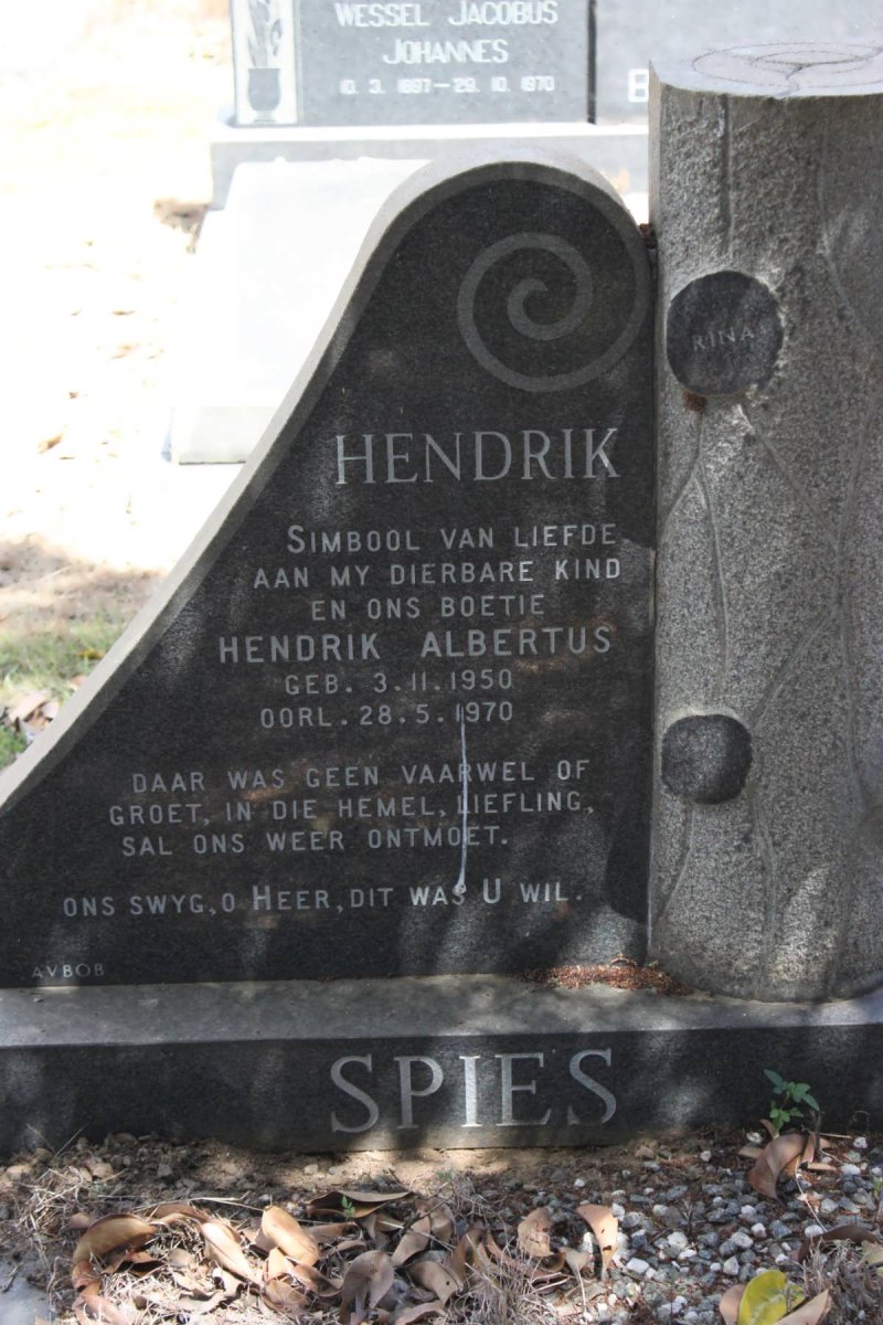 SPIES Hendrik Albertus 1950-1970