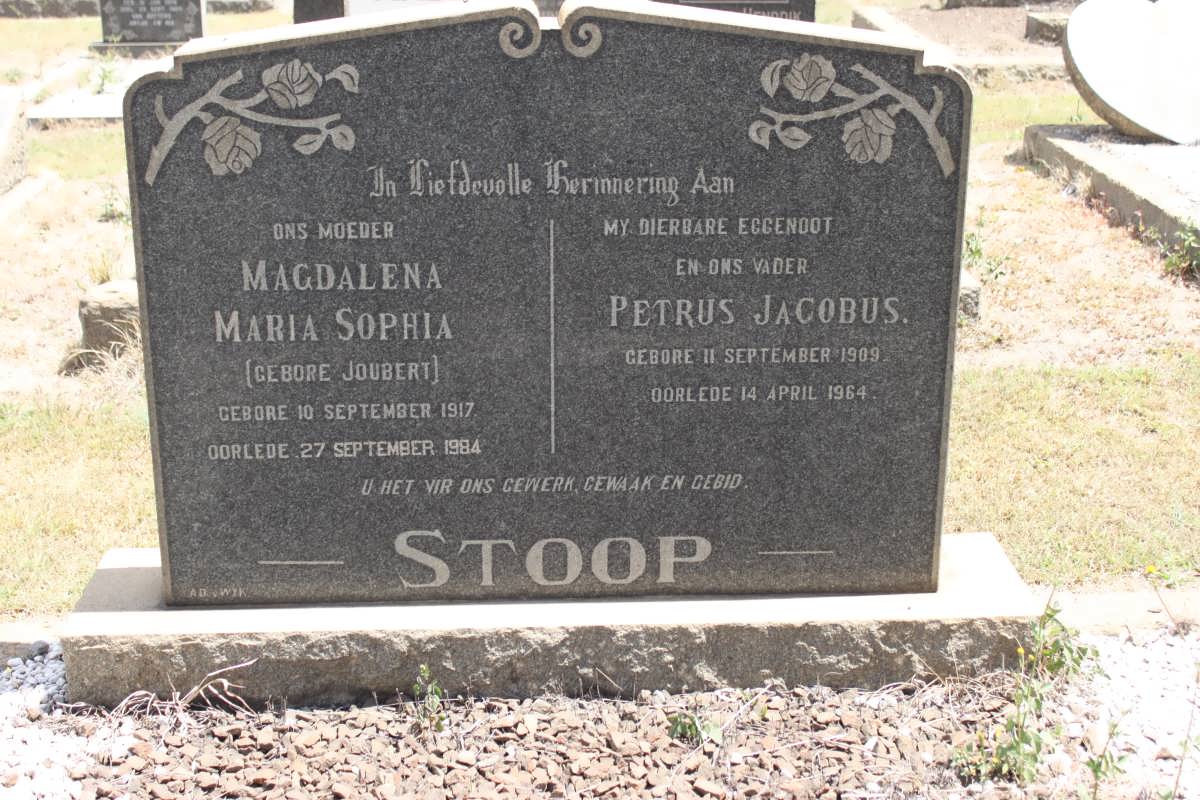 STOOP Petrus Jacobus 1909-1964 &amp; Magdalena Maria Sophia JOUBERT 1917-1984