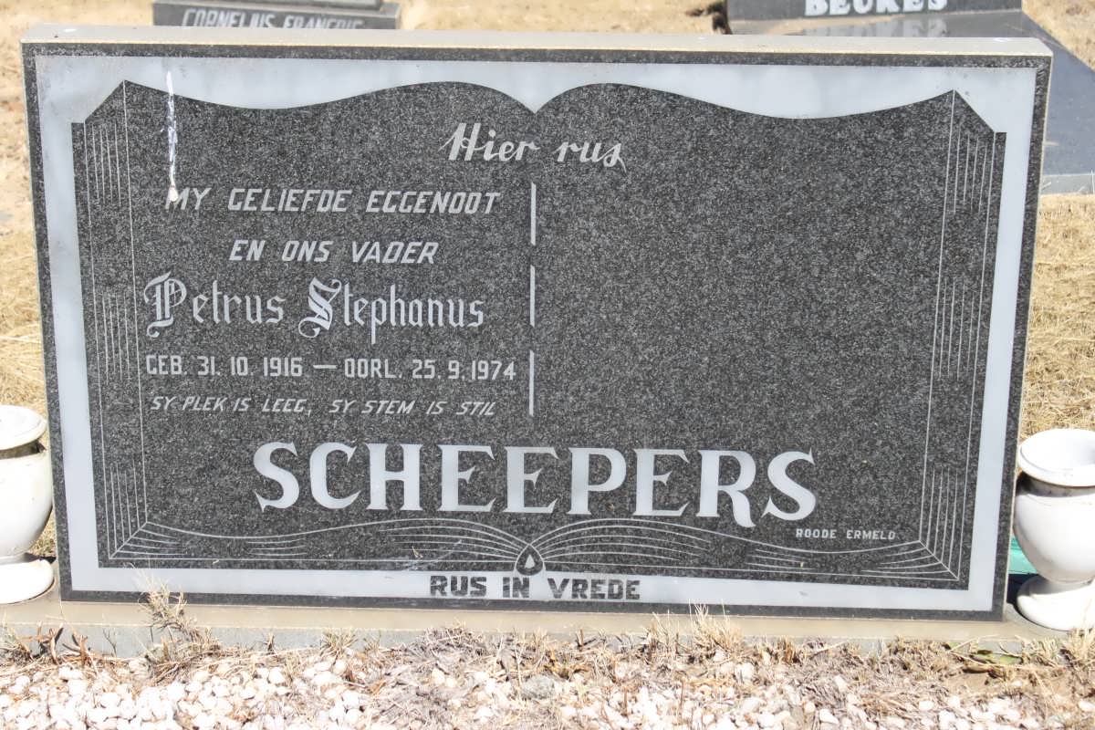 SCHEEPERS Petrus Stephanus 1916-1974