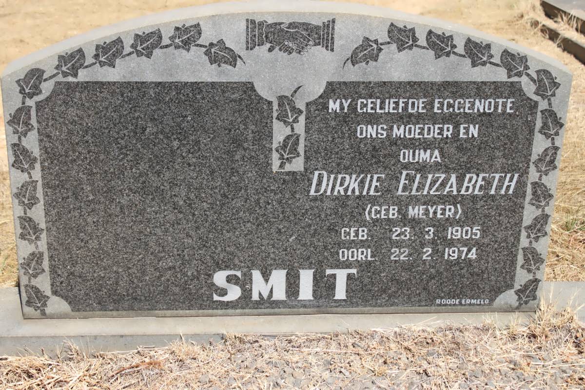 SMIT Dirkie Elizabeth nee MEYER 1905-1974