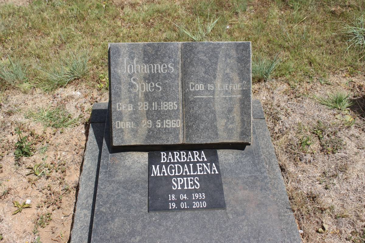 SPIES Johannes 1885-1960 :: SPIES Barbara Magdalena 1933-2010
