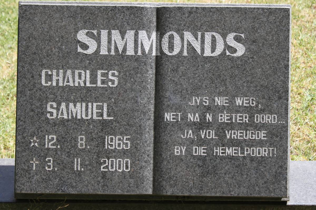 SIMMONDS Charles Samuel 1965-2000