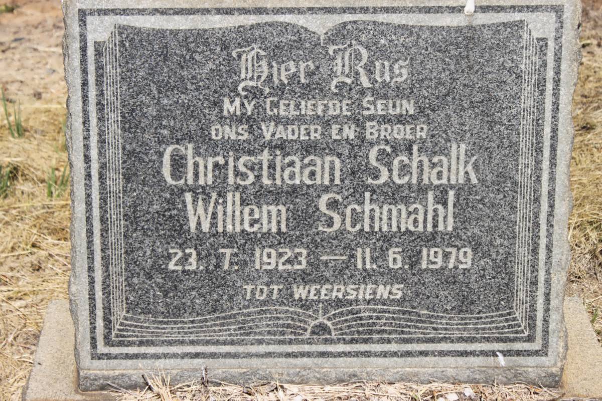 SCHMAHL Christiaan Schalk Willem 1923-1979
