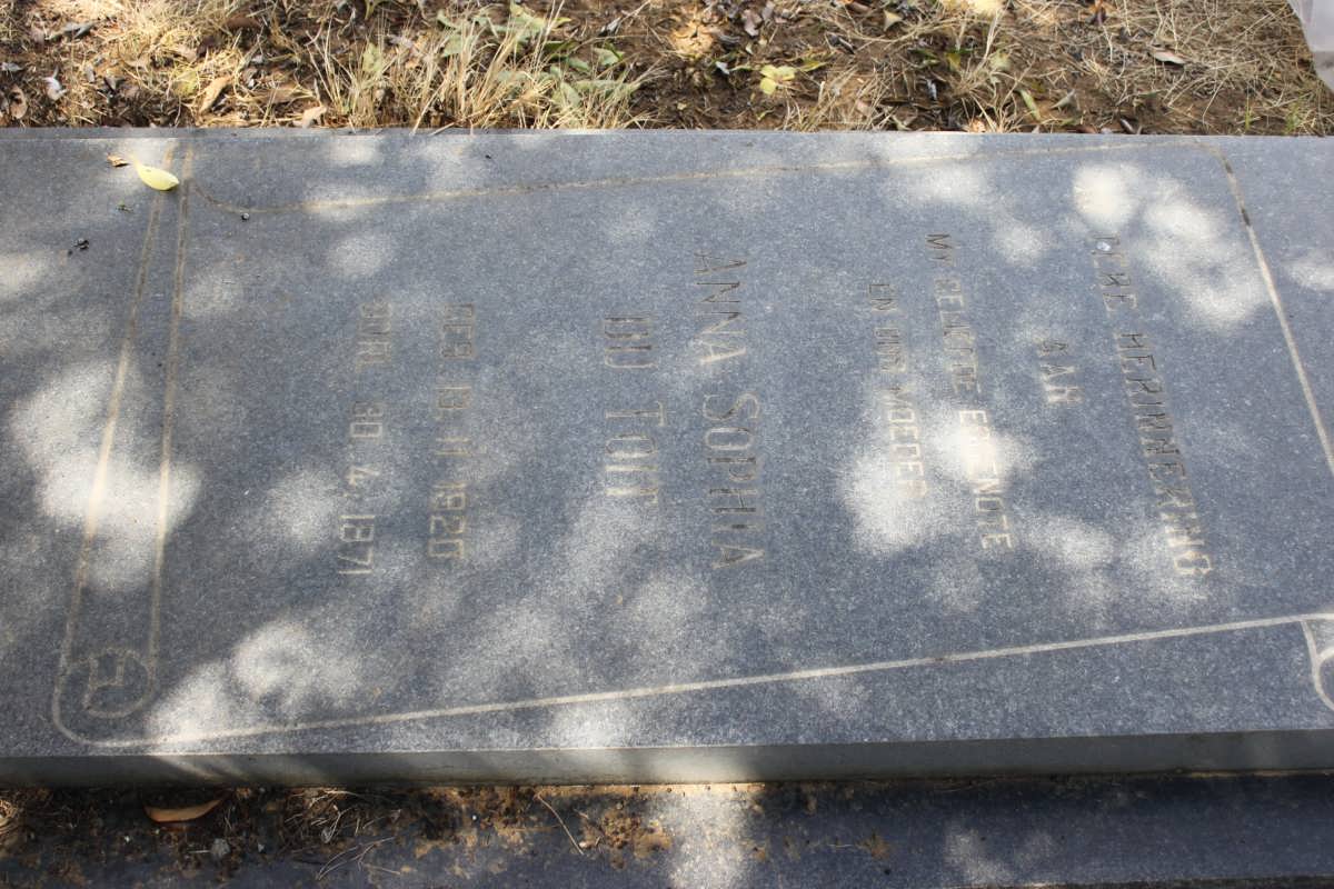 TOIT Anna Sophia, du 1920-1971