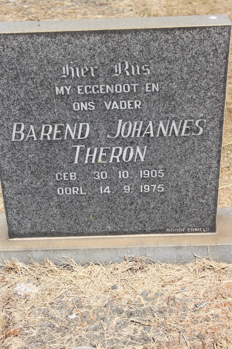THERON Barend Johannes 1905-1975