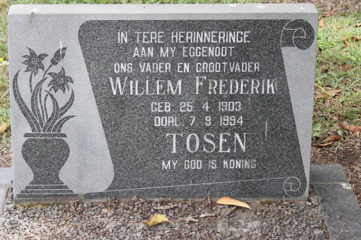 TOSEN Willem Frederik 1903-1994