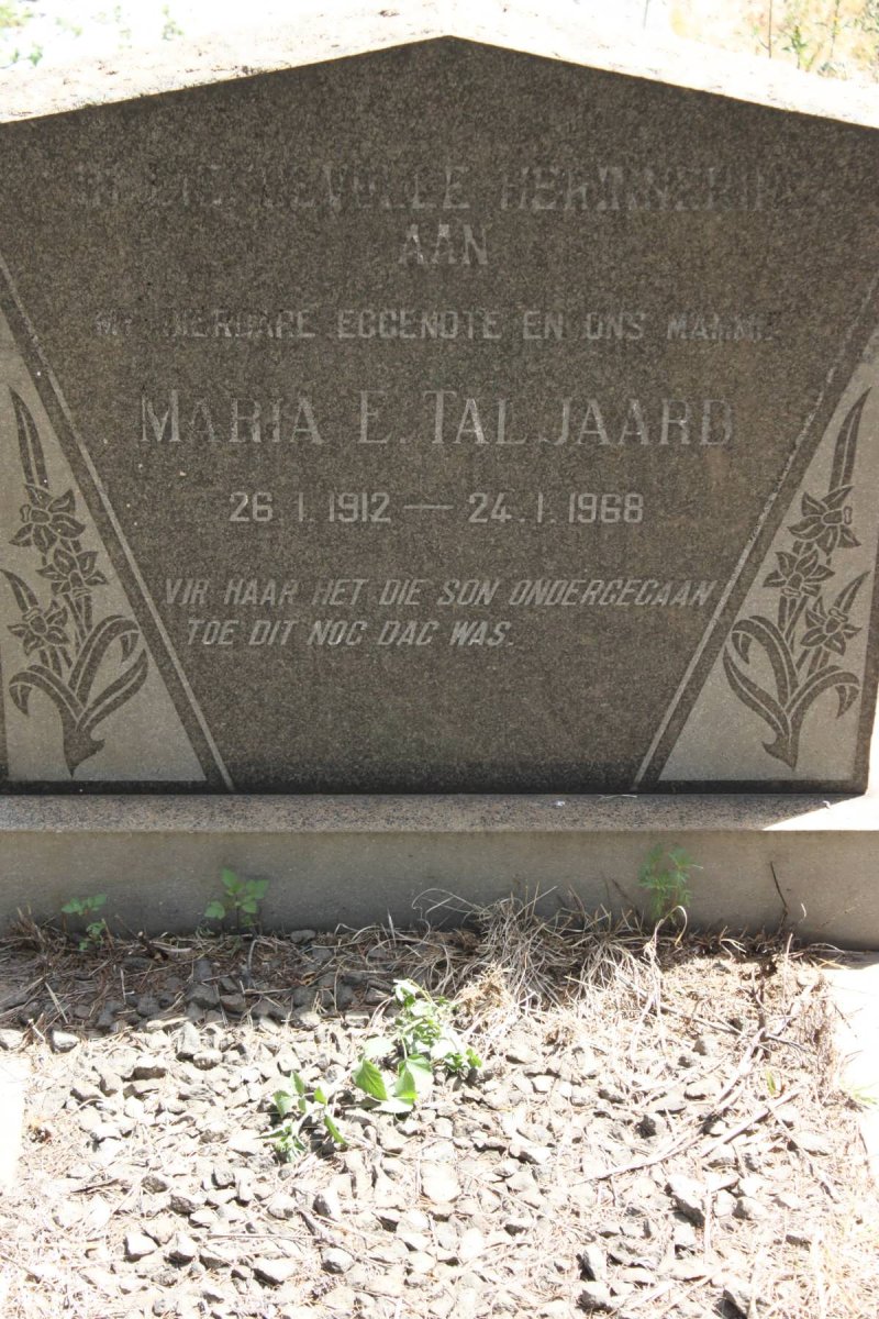 TALJAARD Maria E. 1912-1968