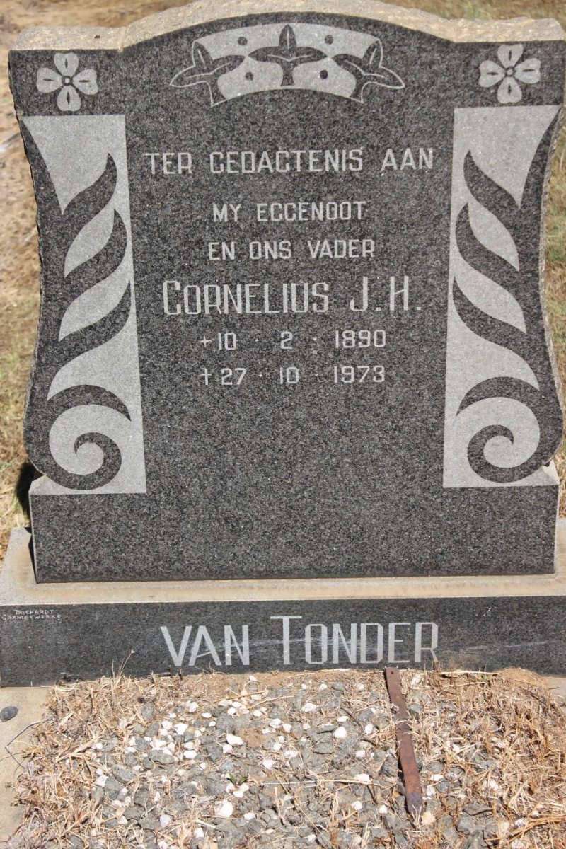 TONDER Cornelius J.H., van 1890-1973
