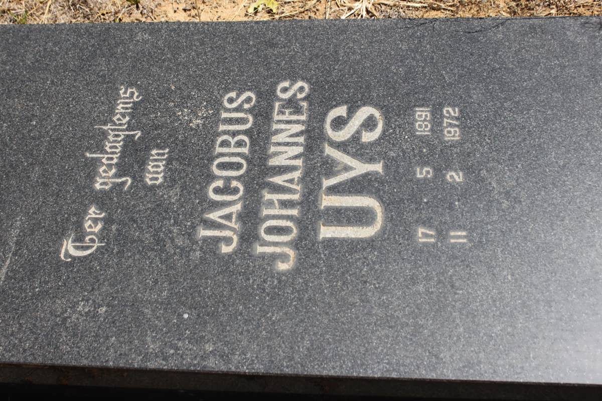 UYS Jacobus Johannes 1891-1972