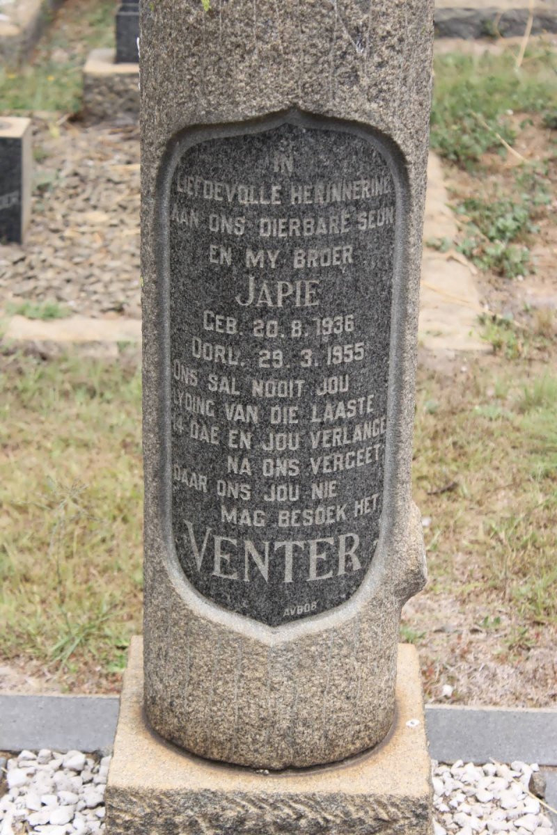 VENTER Japie 1936-1955