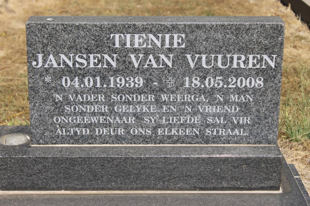 VUUREN Tienie, Jansen van 1939-2008