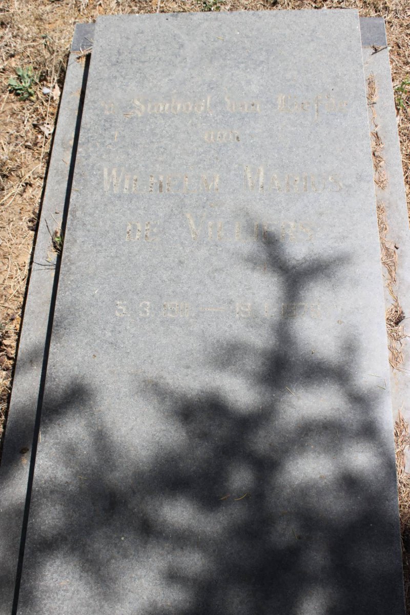 VILLIERS Wilhelm Marius, de 1911-1970