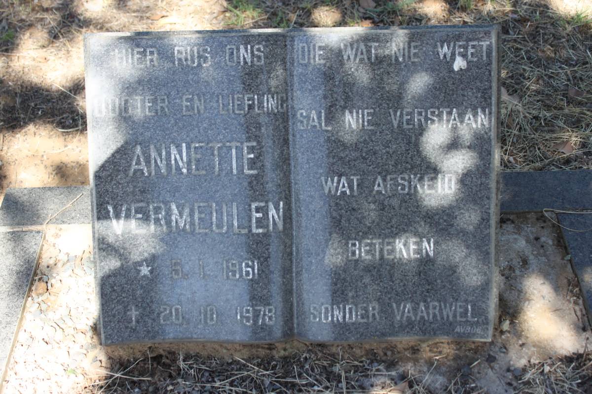 VERMEULEN Annette 1961-1979