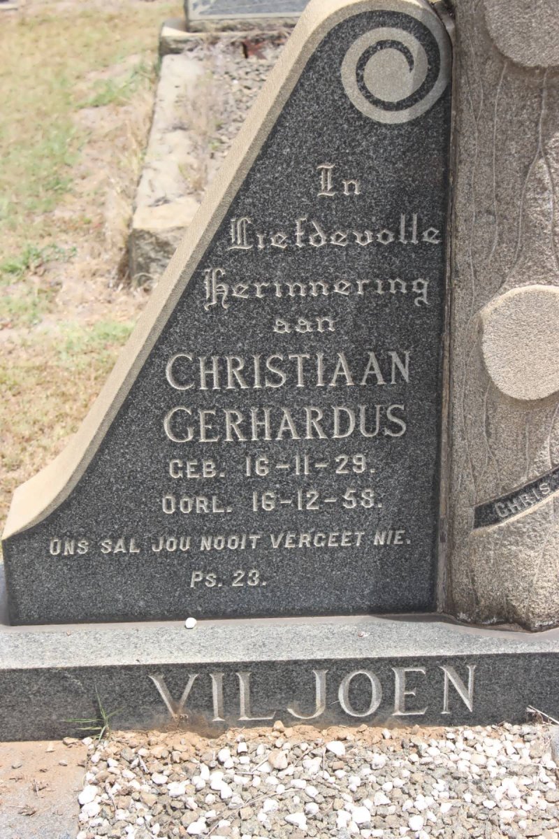 VILJOEN Christiaan Gerhardus 1929-1958