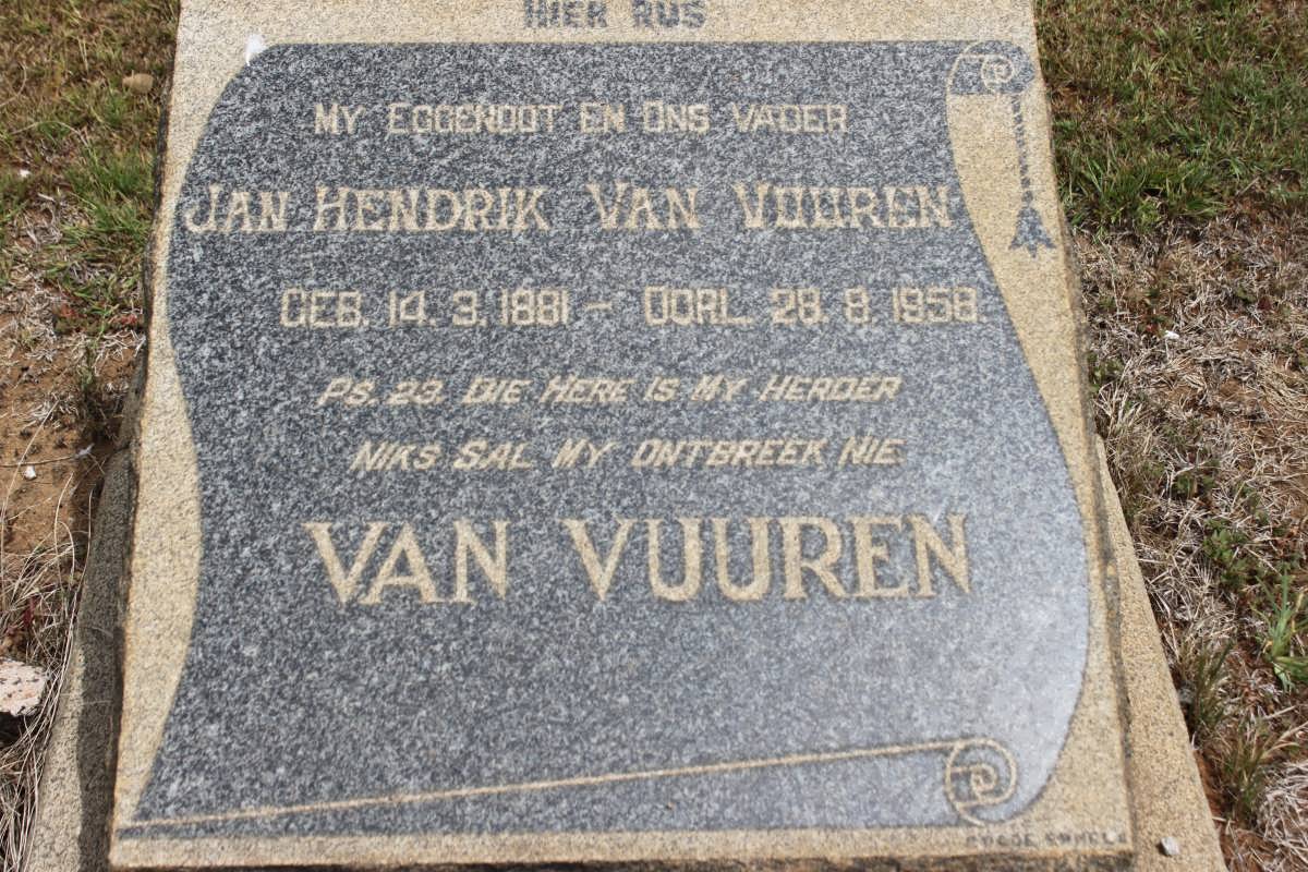 VUUREN Jan Hendrik, van 1881-1958