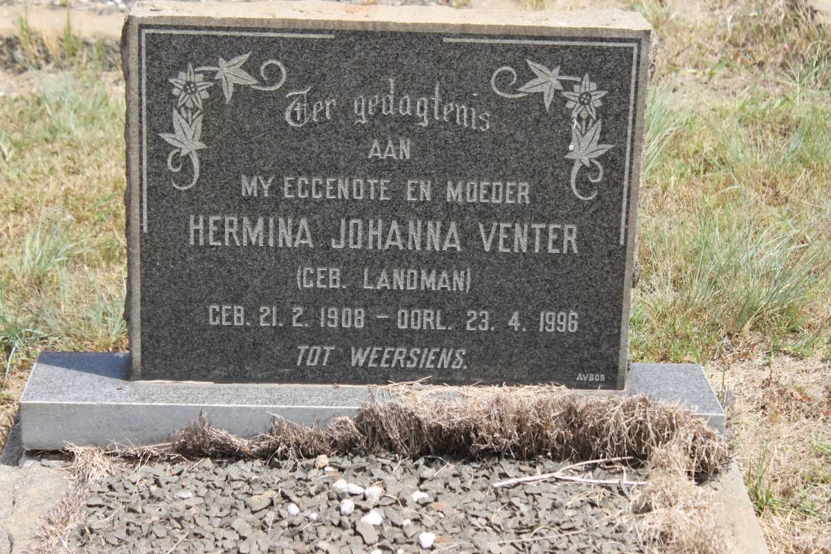 VENTER Hermina Johanna geb LANDMAN 1908-1996