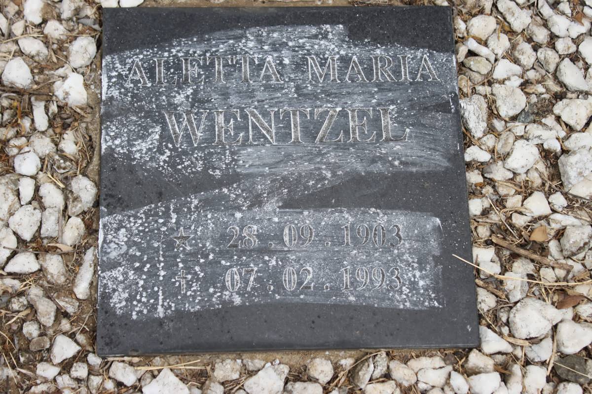 WENTZEL Aletta Maria 1903-1993