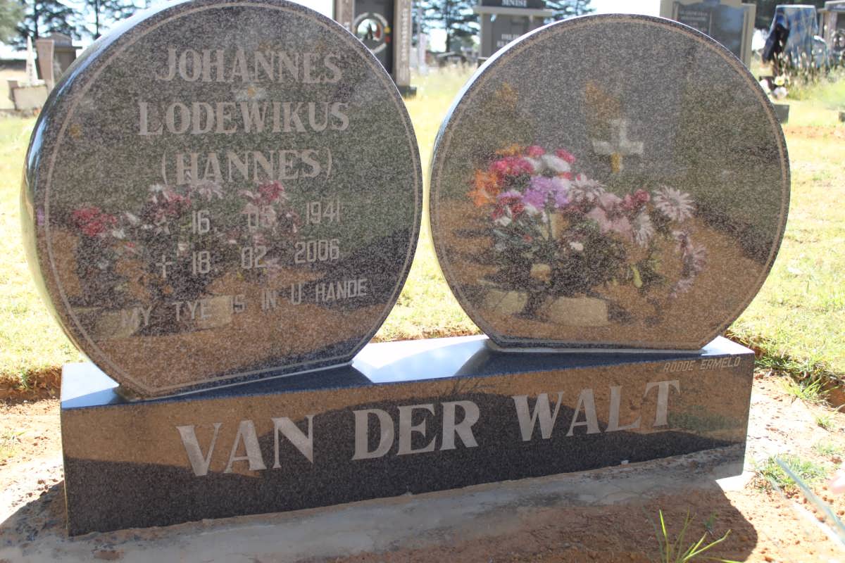 WALT Johannes Lodewikus, van der 1941-2006