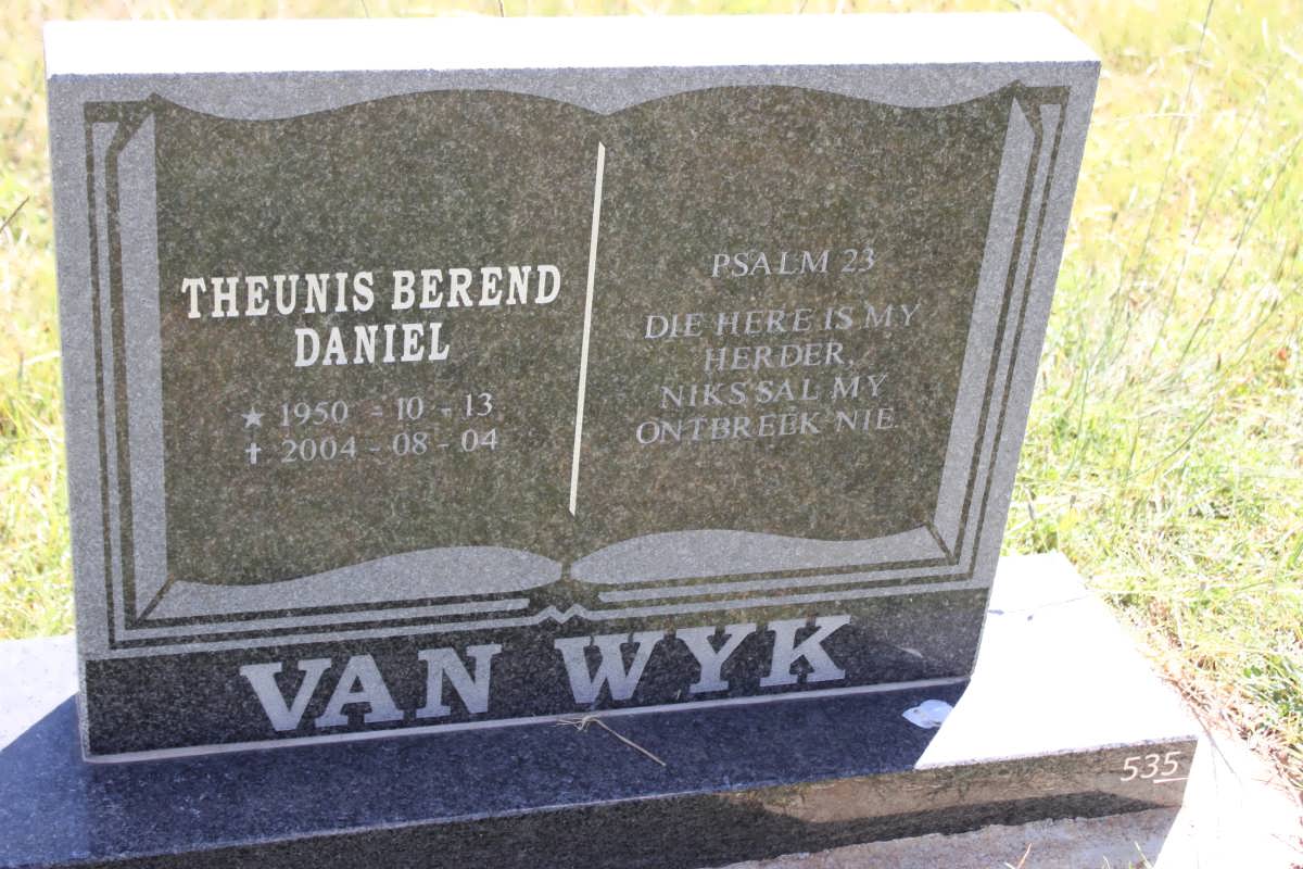WYK Theunis Berend Daniel, van 1950-2004