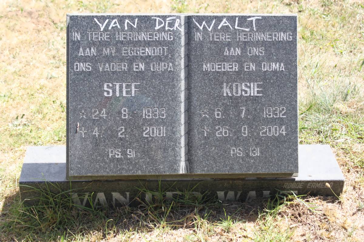 WALT Stef, van der 1933-2001 &amp; Kosie 1932-2004