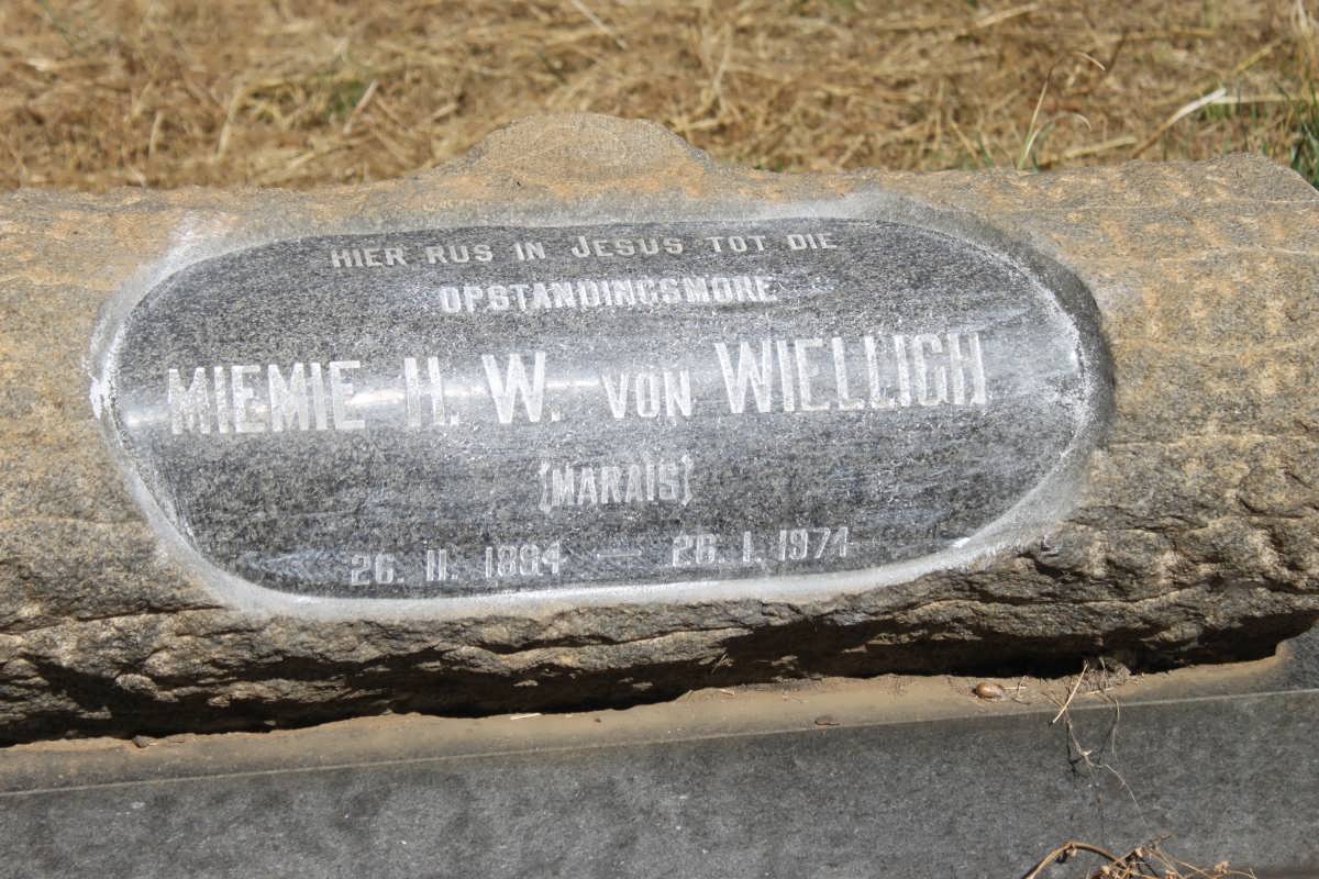 WIELLIGH Miemie H.W., von nee MARAIS 1894-1974