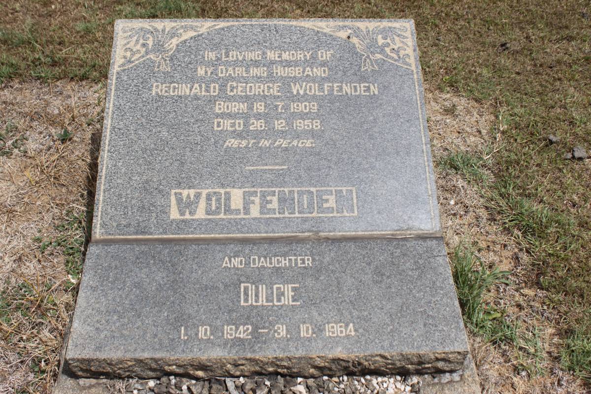 WOLFENDEN Reginald George 1909-1958 :: WOLFENDEN Dulcie 1942-1964