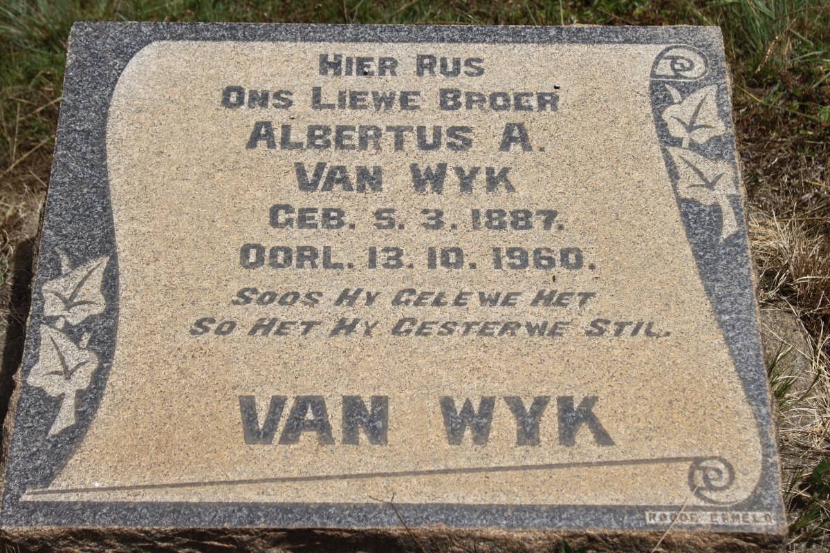 WYK Albertus A., van 1887-1960