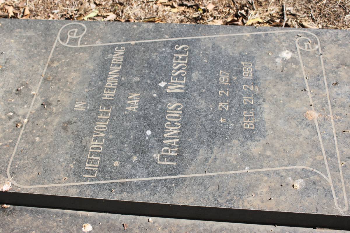 WESSELS Francois 1917-1980
