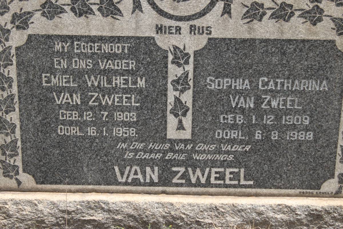ZWEEL Emiel Wilhelm, van 1903-1958 &amp; Sophia Catharina 1909-1988