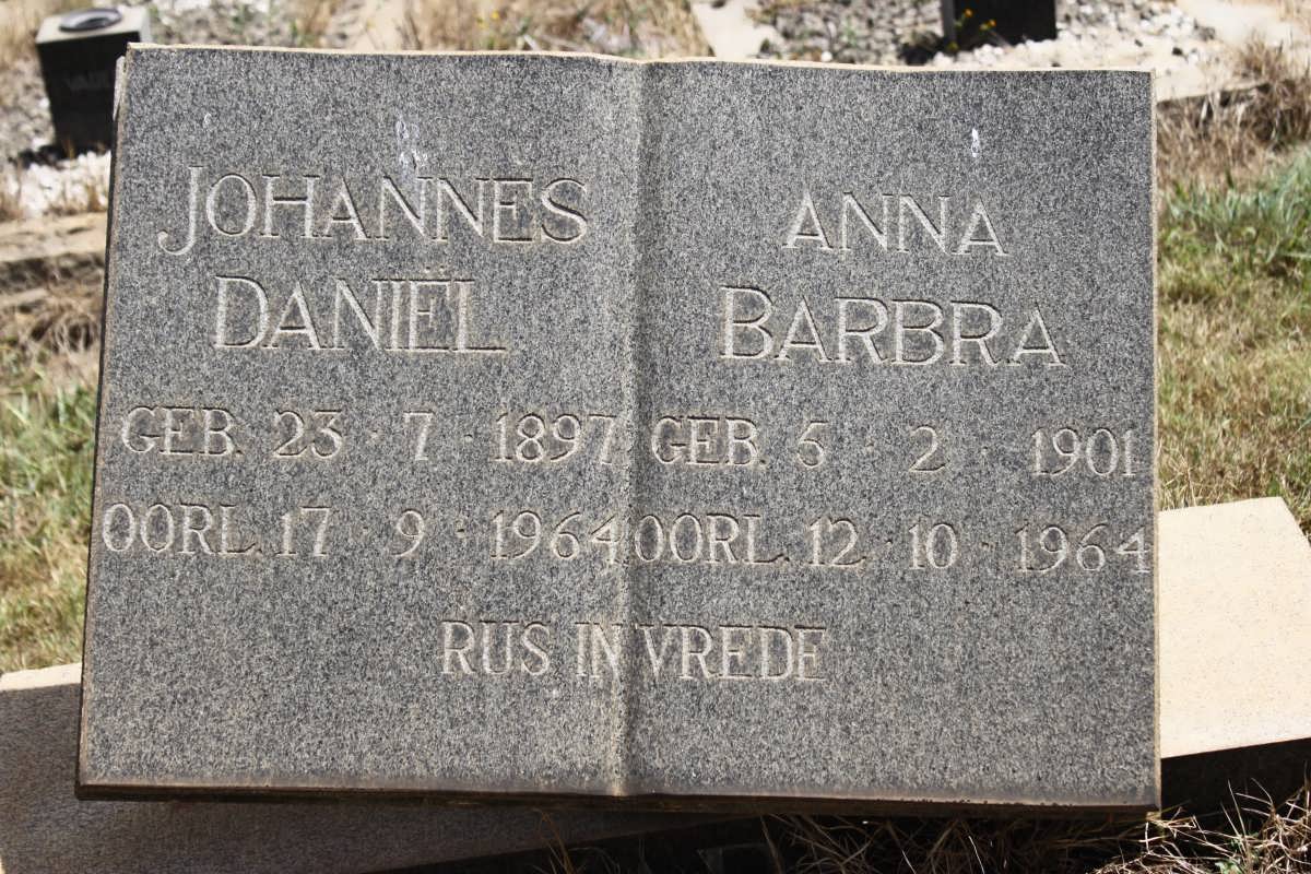 ? Johannes Daniël 1897-1964 &amp; Anna Barbra 1901-1964